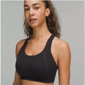Lululemon Sports Bra Womens Size 34DDD Air Support High Impact Running Black